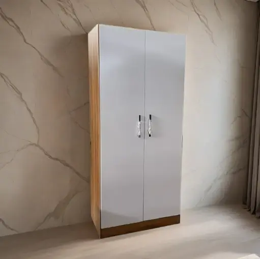 [29239] ARMOIRE RUSSIKA 2 PTS 4 TABLETTE REF HL33-WHITE