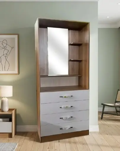 [29241] COIFFEUSE RUSSIKA 4 TIRS +GLACE REF HL33 N WHITE