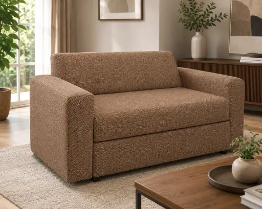 SOFA BED SOFIJA II REF 2540 2 SEATER MECHANISM SINGLE  MATTRESS REF HQ309-60 BROWN (REF HQ309-31 BROWN)