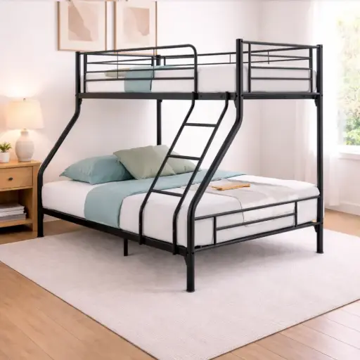 [17299] BED ZAFRA (DIY) REF BSD-453118 ETAGE 190X90/140CM BLACK