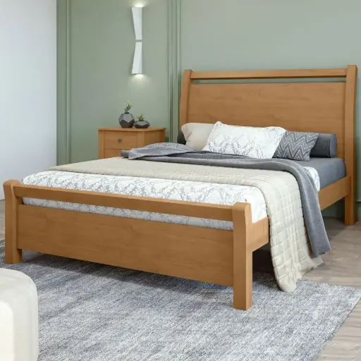 [28878] BED REALI (DIY) (3PC) 4'6 ALMOND CLEAN
