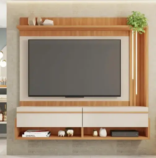 [29928] MEUBLE TV ARTHUS 1.6 (2PC) 2 PTS + LED LIGHT FREIJO / OFF WHITE