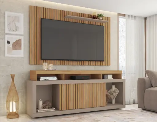 [29930] MEUBLE TV COMBO NEW OSCAR 1.8 2 PTS BURITI / FENDI