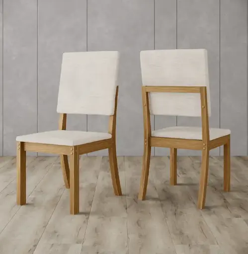 [29944] CHAISE MILLA (1 UNIT) REF S35-502 DINING NATURE / LINEN