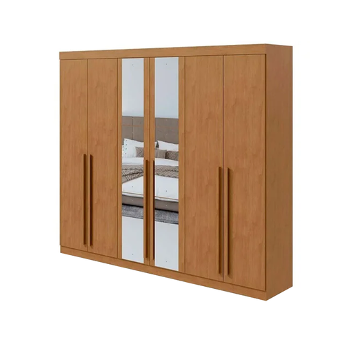 [30135] ARMOIRE BERTHA (5PC) 6 PTS + MIRROIR ALMOND CLEAN