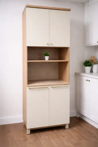 [30462] KITCHEN ELVIRA REF C644-217 REQUINTE 01 OVEN CABINET NATURE/SAND