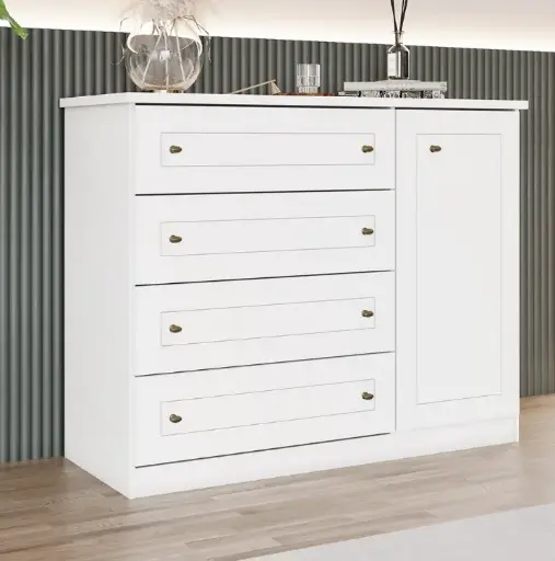 [30466] COMMODE AMERICANO REF D715-05 4TIRS WHITE HP