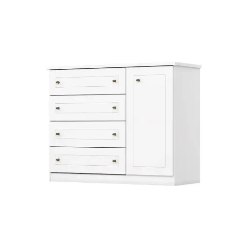 [30466] COMMODE AMERICANO REF D715-05 4TIRS WHITE HP