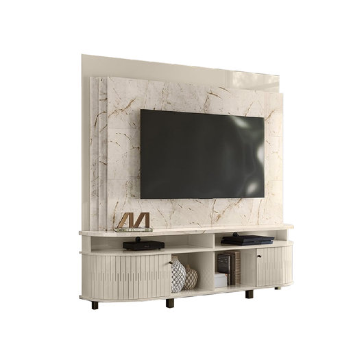 [30566] MEUBLE TV DAYTON 2PTS CALACATA / OFF WHITE 