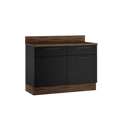 [30653] KITCHEN EXCLUSIVE BASE UNIT 2 DRS 2 DRWS WITH TOP GRAPHITE / BLACK 