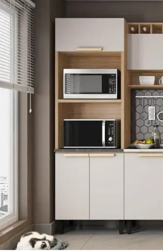 [30679] KITCHEN NEW PORTO GROCERY 2 DRS + 1 FLAP OFF WHITE 
