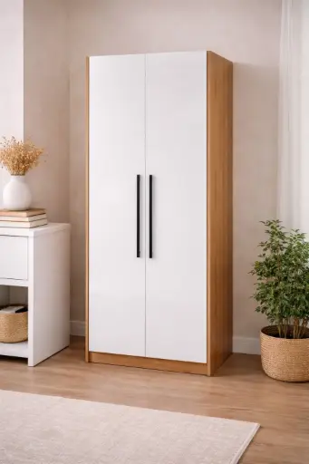 [30717] CLOSET BELIZZI 2 PTS +PENDERIE ALUMINIUM/MDF 