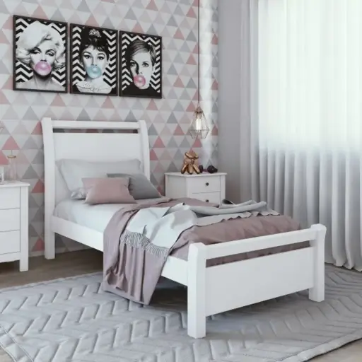 [27302] BED REALI (3PC) 3'0 WHITE