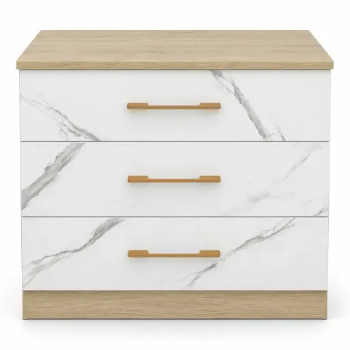 [30777] KITCHEN BASE UNIT WENDY 3 TIRS W800*D600*H880 COCO/STONE