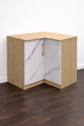 [30778] KITCHEN CABINET CORNER WENDY 2 PTS W900*D600*H900 WENDY COCO/STONE