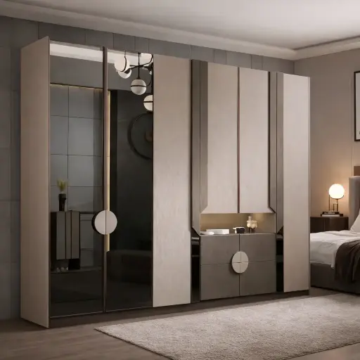 [30808] ARMOIRE PUYA 6 DRS BROWN 260 X 220 