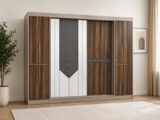 [30814] ARMOIRE NOVA 6 DRS DARK GREY 260 X 220  