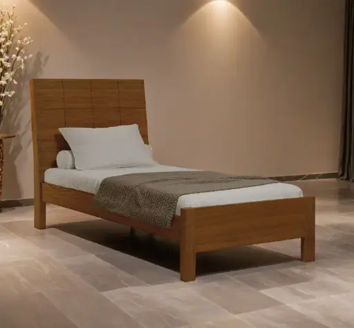 [30838] BED QUALITY II 3'0 0.90 X 1.90 HAZELNUT 