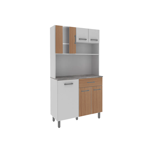[30859] KITCHEN SET LUZIANIA REF CS1015 4PTS / 2 FLAPS / 1 TIR ALMOND/WHITE 