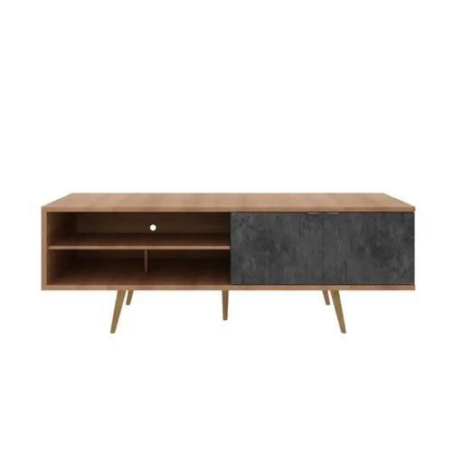 [30863] MEUBLE TV STAND ALIVIO REF R1484 1PT TV 72" ALMOND/LUNAR MARBLE