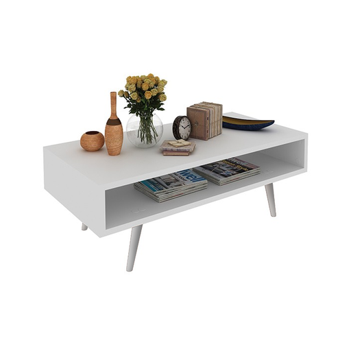 [30866] COFFEE TABLE OLINDA II REF MC2230 RECTANGLE WHITE 