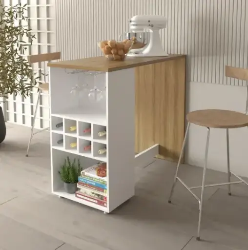 [30870] WINE STAND GLORIA REF AD5003 ALMOND/WHITE