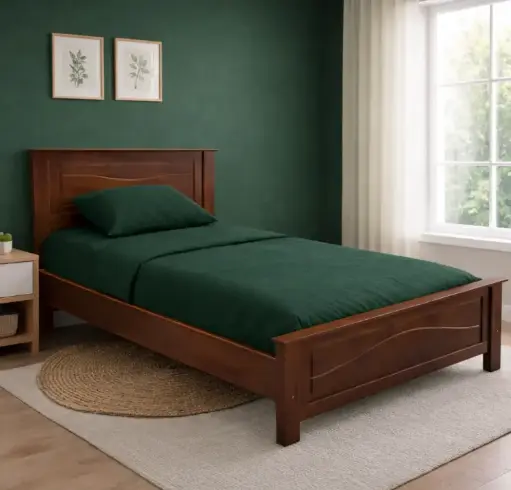 [30240] BED NAIRA 3'6 VERNI FONCE SAPELE 