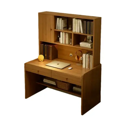 [30929] OFFICE TABLE RECTANGLE PAYSON 1PT / 2TIRS BROWN