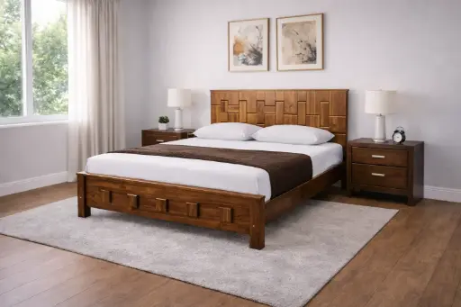 [31375] BED MELDIANA 5'0 SAPELE