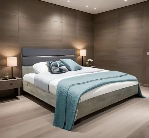 [31389] BED NANCY 5'0 GREY