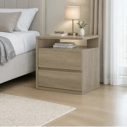 [26519] TABLE DE NUIT NAZARIO REF 12-94 2 TIRS RUSTICO 