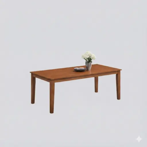 [31511] DINING TABLE BELGIUM 8 PLACES RECTANGLE MEDIUM BROWN 1800mm