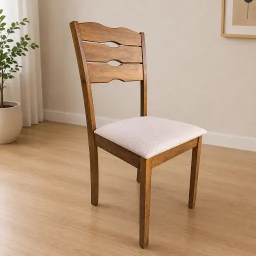 [31512] DINING CHAISE BELGIUM MEDIUM BROWN