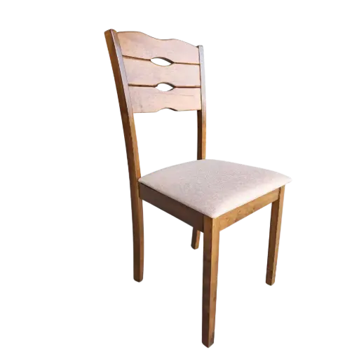 [31512] DINING CHAISE BELGIUM MEDIUM BROWN