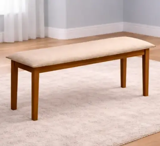 [31513] ACCESSORIES BENCH BELGIUM RECTANGLE MEDIUM BROWN