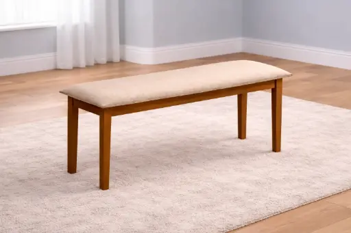 [31513] ACCESSORIES BENCH BELGIUM RECTANGLE MEDIUM BROWN