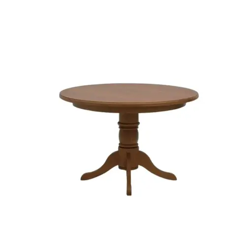 [31518] DINING TABLE DENMARK EXT. ROUND 1066mm MEDIUM BROWN