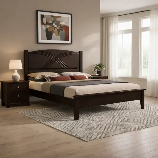 [31532] BED CANORA REF SN407B 4'6 CAPPUCINO