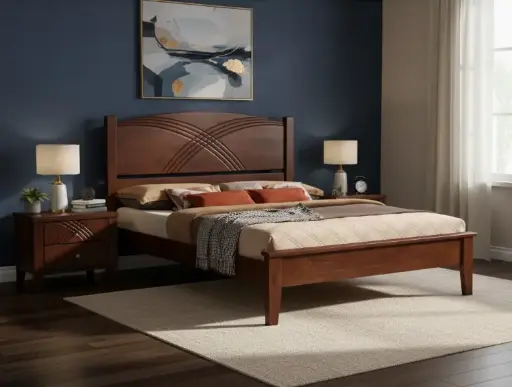 [31533] BED CANORA REF SN407B 4'6 OAK