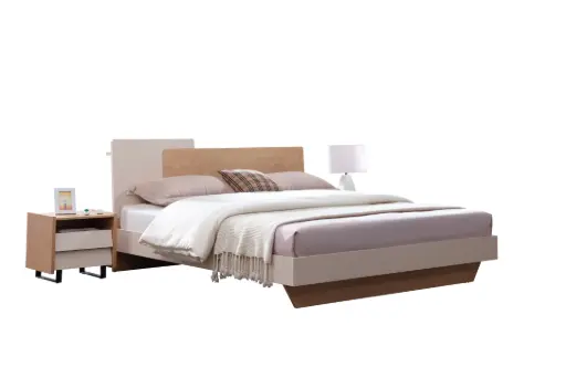 [31523] BED ROBSON REF DZ-26 6'0 NEW BURLY WOOD / CREAM MAT