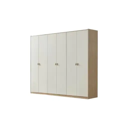 [31526] ARMOIRE ROBSON REF DZ-26 6PTS NEW BURLY WOOD / CREAM MAT (WITH LED LIGHTS)
