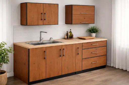 [31626] KITCHEN SET FANCY I PLYWOOD BROWN