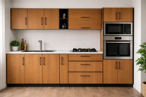 [31628] KITCHEN SET FANCY II PLYWOOD BROWN