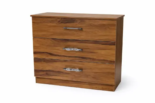 [31692] BASE UNIT FANCY IV 3 DRAWER PLYWOOD BROWN