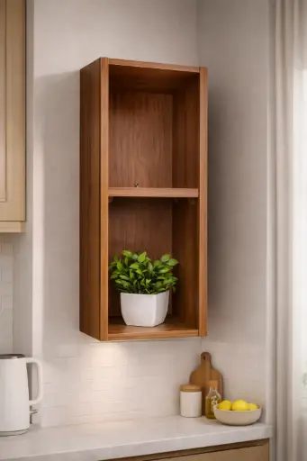 [31697] WALL BOX FANCY IV PLYWOOD BROWN