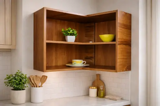 [31700] WALL  CORNER FANCY IV PLYWOOD BROWN