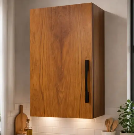 [31701] WALL UNIT FANCY IV 1 DOOR LHS PLYWOOD BROWN