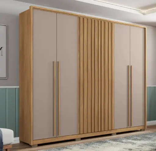 [31707] ARMOIRE NEW COMODUS 2.7 (7PCS) 6P BURITI / OFF WHITE