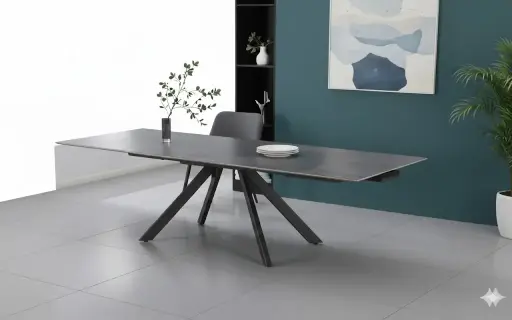 [31786] DINING TABLE CHESLEY (2PCS) REF DT-8009 EXTENSIBLE RECTANGLE