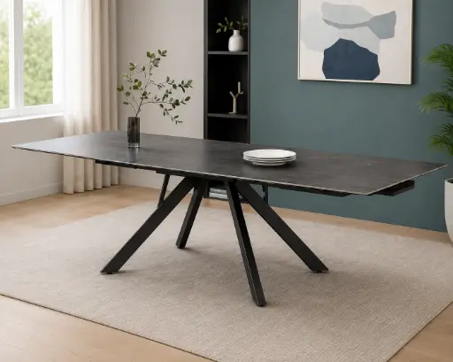 [31786] DINING TABLE CHESLEY (2PCS) REF DT-8009 EXTENSIBLE RECTANGLE